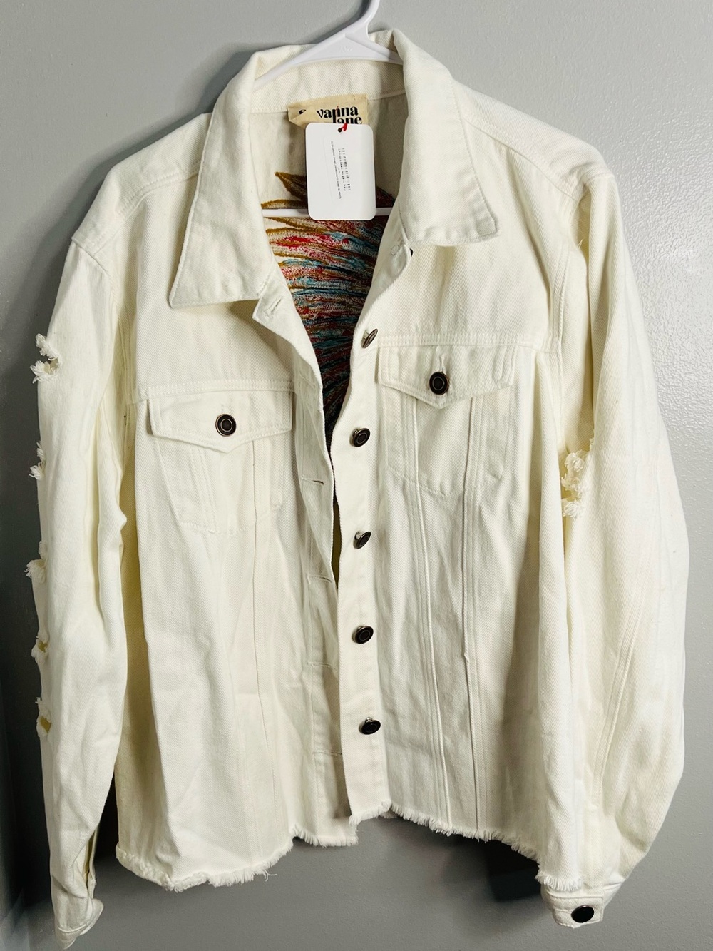 Savanna jane  Cream Denim Jacket